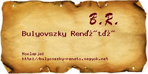 Bulyovszky Renátó névjegykártya