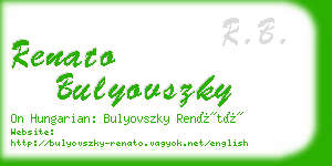 renato bulyovszky business card